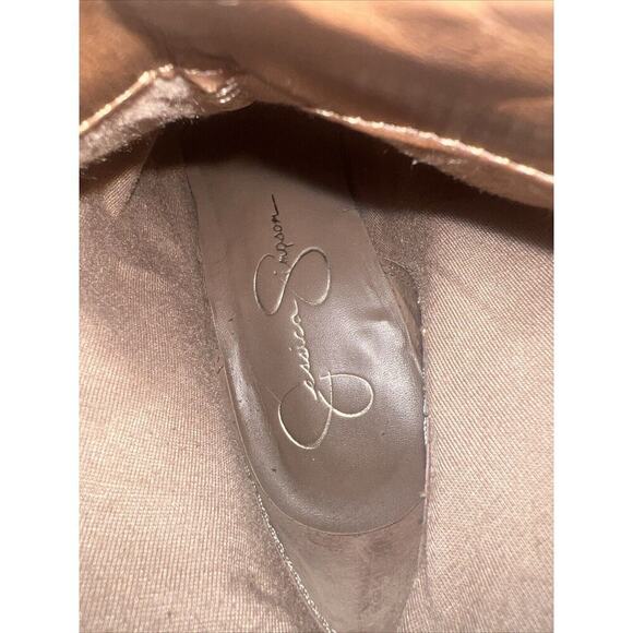 Jessica Simpson Women's Cavett Brown Leather Booties Size 7.5 - Picture 11 of 12